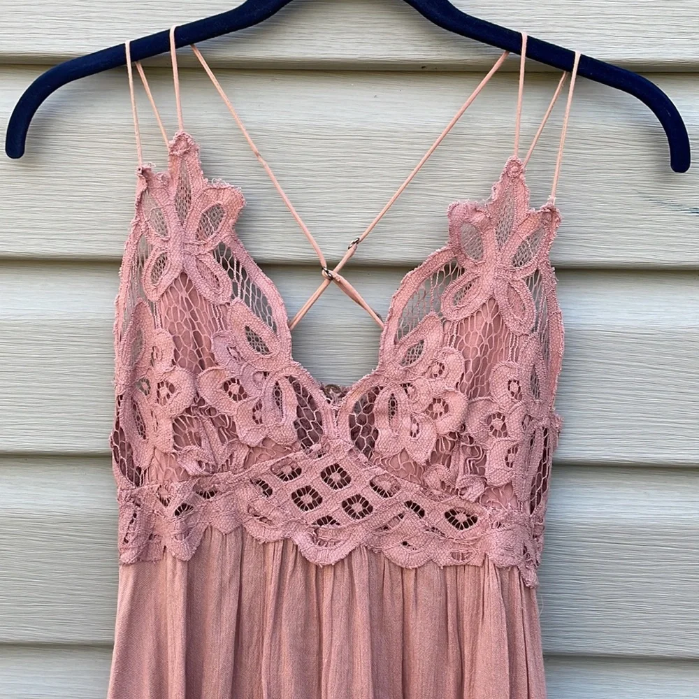 Free People Mauve One Adella Slip Dress